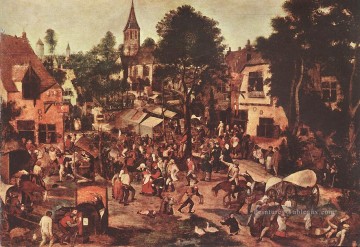 Village Feast paysan genre Pieter Brueghel le Jeune Peinture à l'huile
